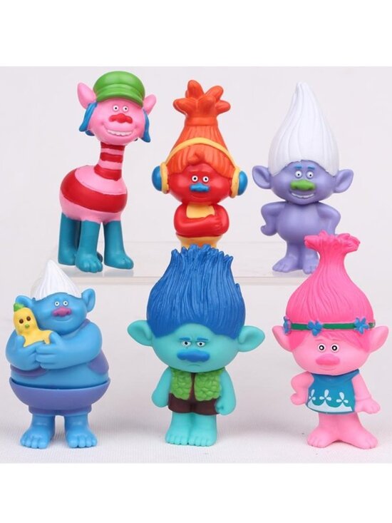 Other - Trolls CAKE TOPPER Poppy Branch DJ Suki Biggie Cooper Guy Diamond 6 Figure Set